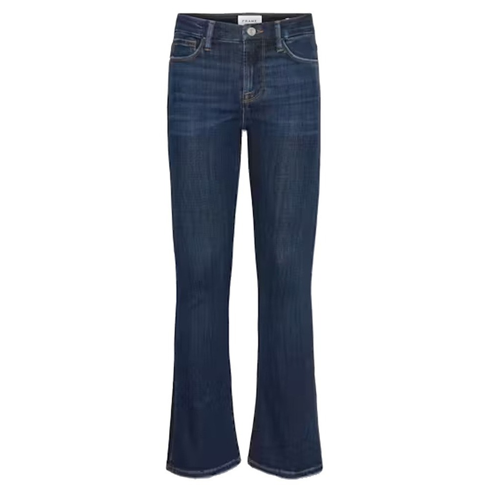 FRAME Le Crop Mini Boot Jeans Dark Wash Raw Hem Size 27